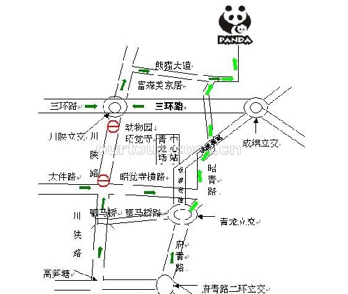熊貓基地在成都的大概位置